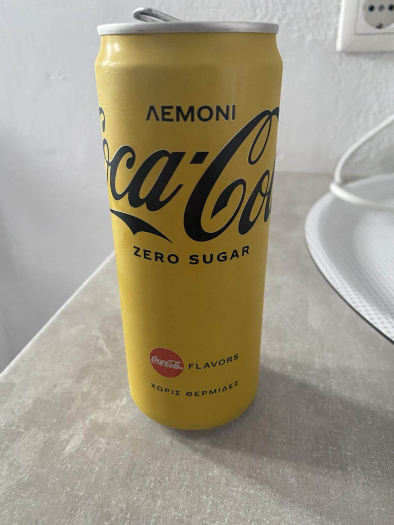Lemon Flavored Coca Cola found shopping in Santorini.
